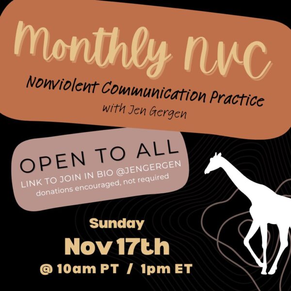 Open-To-All NVC Practice: Nov 17th, 2024