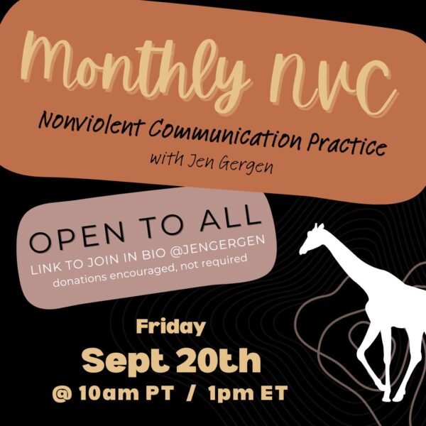 Open-To-All NVC Practice: Sept 20th, 2024